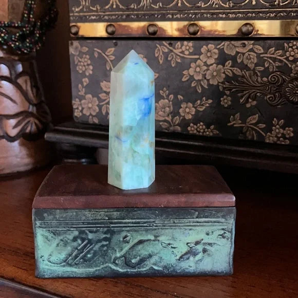 Gorgeous Chrysocolla Lapis Lazuli Tower, Bodhi Crystal Magic