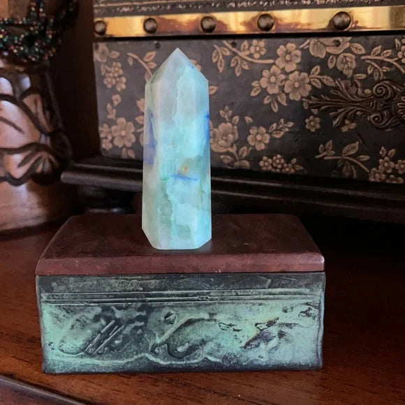 Gorgeous Chrysocolla Lapis Lazuli Tower, Bodhi Crystal Magic