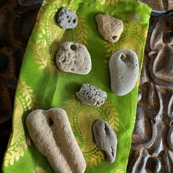 Lot of Hag Stones, NOT DRILLED Beach Stones, Good Luck Water Amulet, Hag Stone, Bodhi Crystal Magic