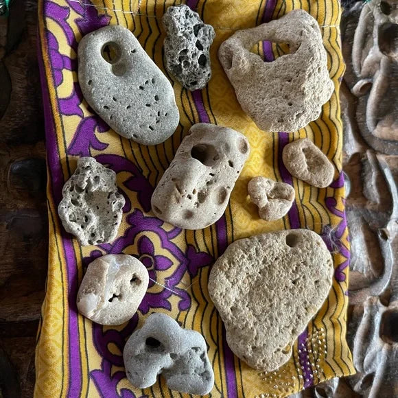 Lot of Hag Stones, NOT DRILLED Beach Stones, Good Luck Water Amulet