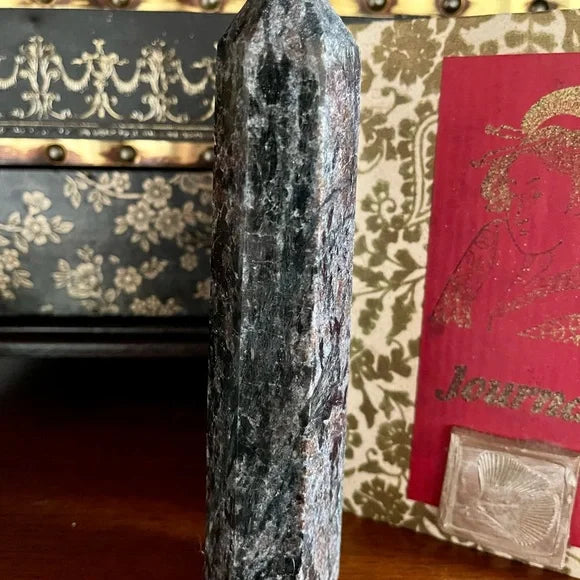 Arfvedsonite Tower, Natural Arfvedsonite, Arfvedsonite Obelisk, Bodhi Crystal Magic