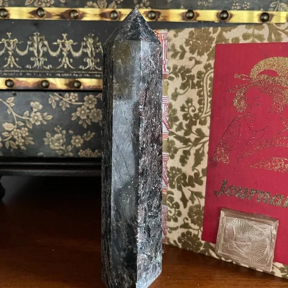 Arfvedsonite Tower, Natural Arfvedsonite, Arfvedsonite Obelisk, Bodhi Crystal Magic