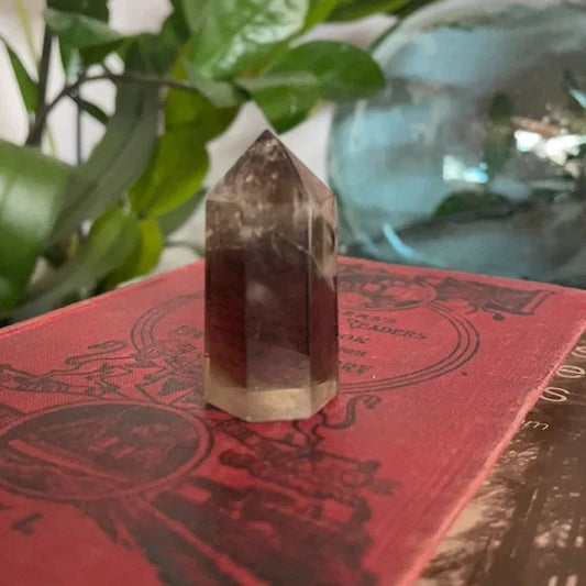 Natural Smoky Quartz Crystal Tower Healing Meditation Stone, Bodhi Crystal Magic