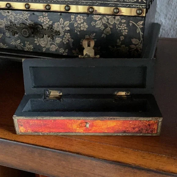 Unique Metal and Nail Detail Intricate Box, Bodhi Vintage