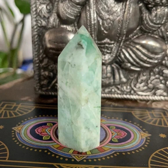 Lovely Greens Chrysocolla Tower, Bodhi Crystal Magic