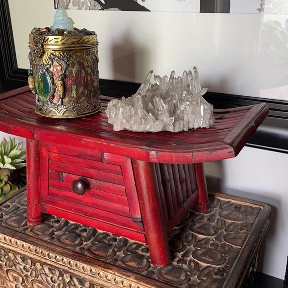 Deep Red Vintage Decorator Box, Bodhi Home Decor