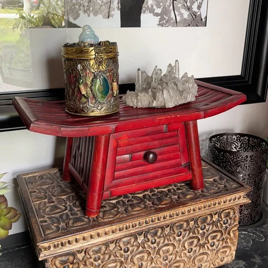 Deep Red Vintage Decorator Box, Bodhi Home Decor