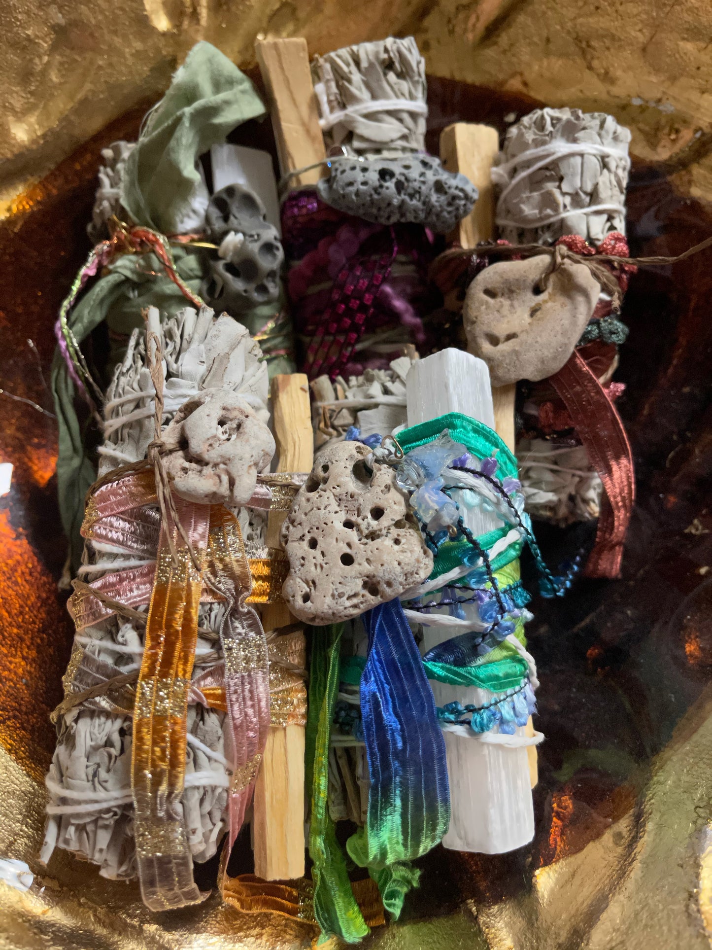 Magical Water Energy, Beach Stone Sage Bundles, Gift Sets