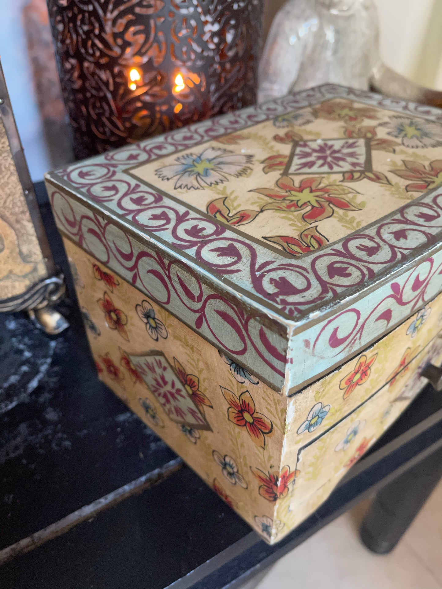 Spirited Bohemian Vintage Jewelry Box, Tarot Box, Home Decor