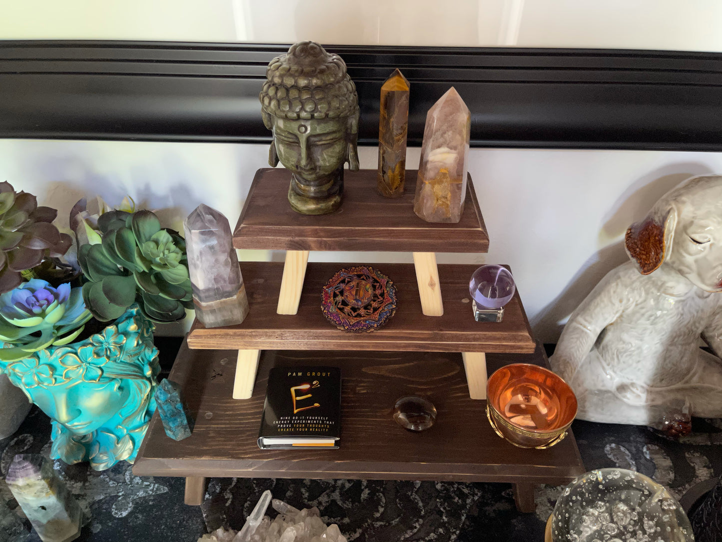 Three Tier Studio Meditation Table Set, Home Decor