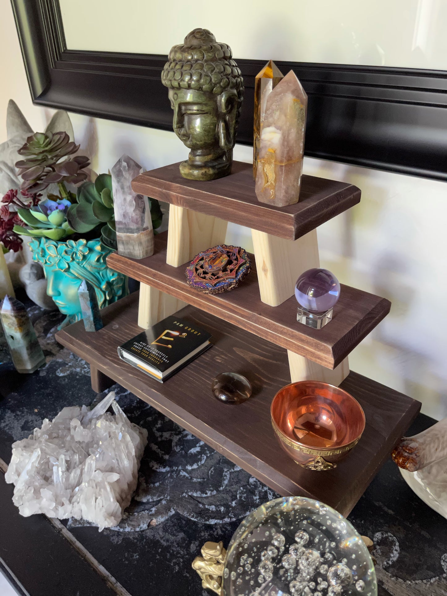 Three Tier Studio Meditation Table Set, Home Decor