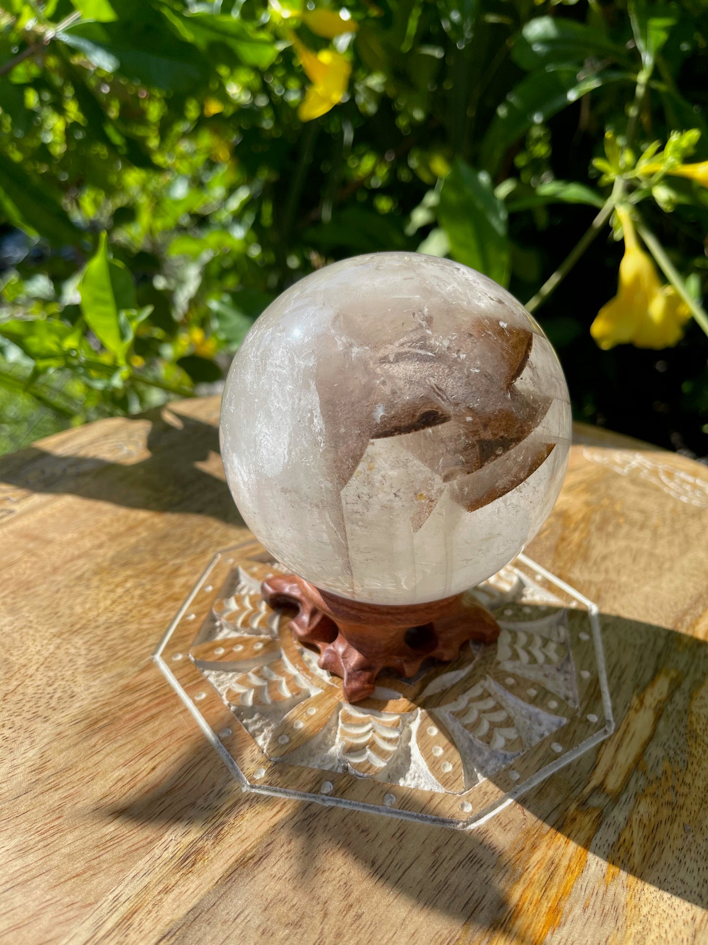 Calming Crystal Quartz Sphere, Crystal Magic