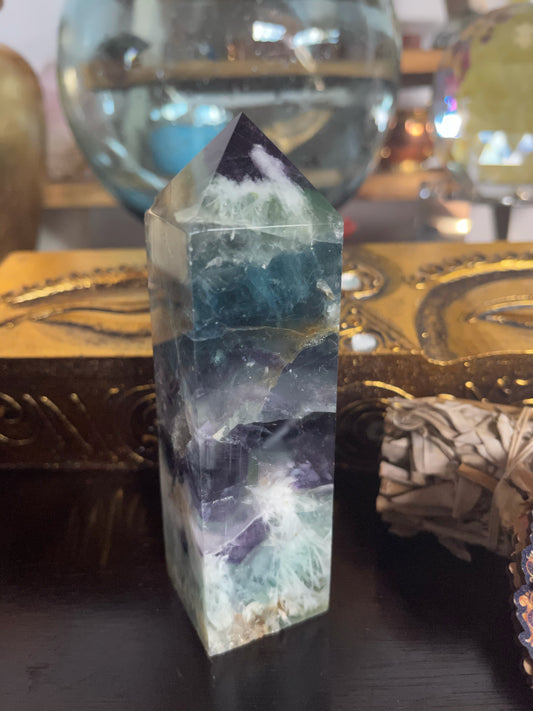 Rainbow Fluorite Tower, Crystal Magic