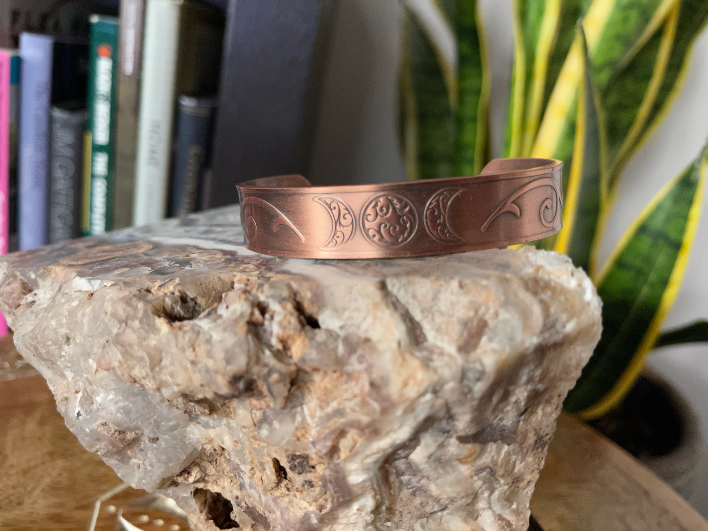Unisex Triple Moon Copper Bracelet, Bodhi Jewelry