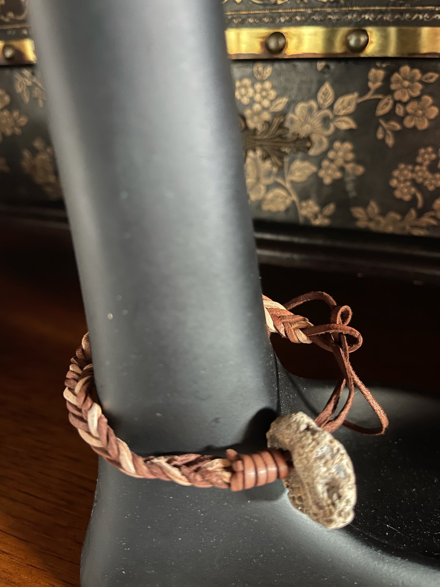 Braided Bracelet with Local Hag Stone, Bodhi Jewelry
