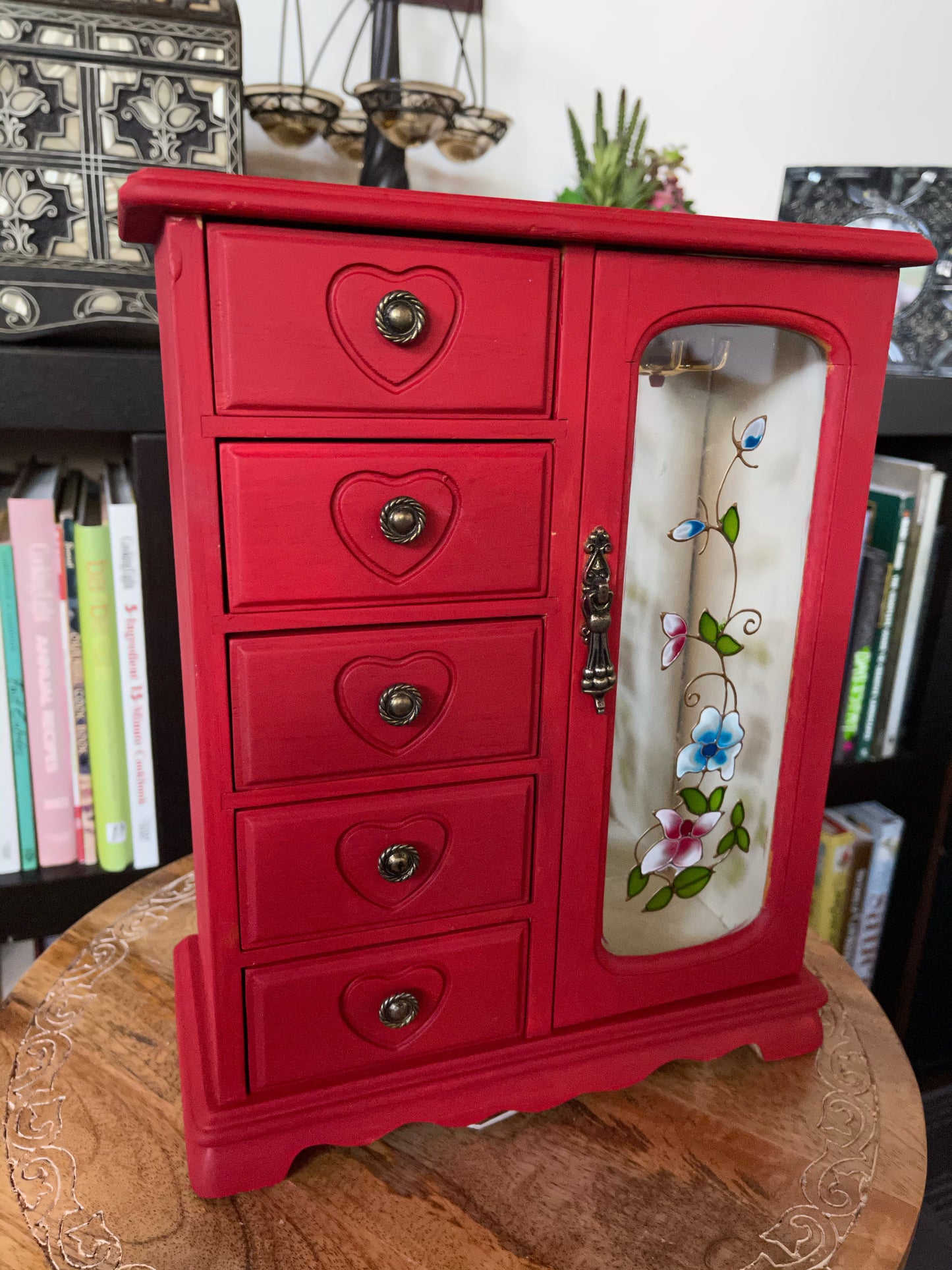 Lovecycled Vintage Red Jewelry Chest