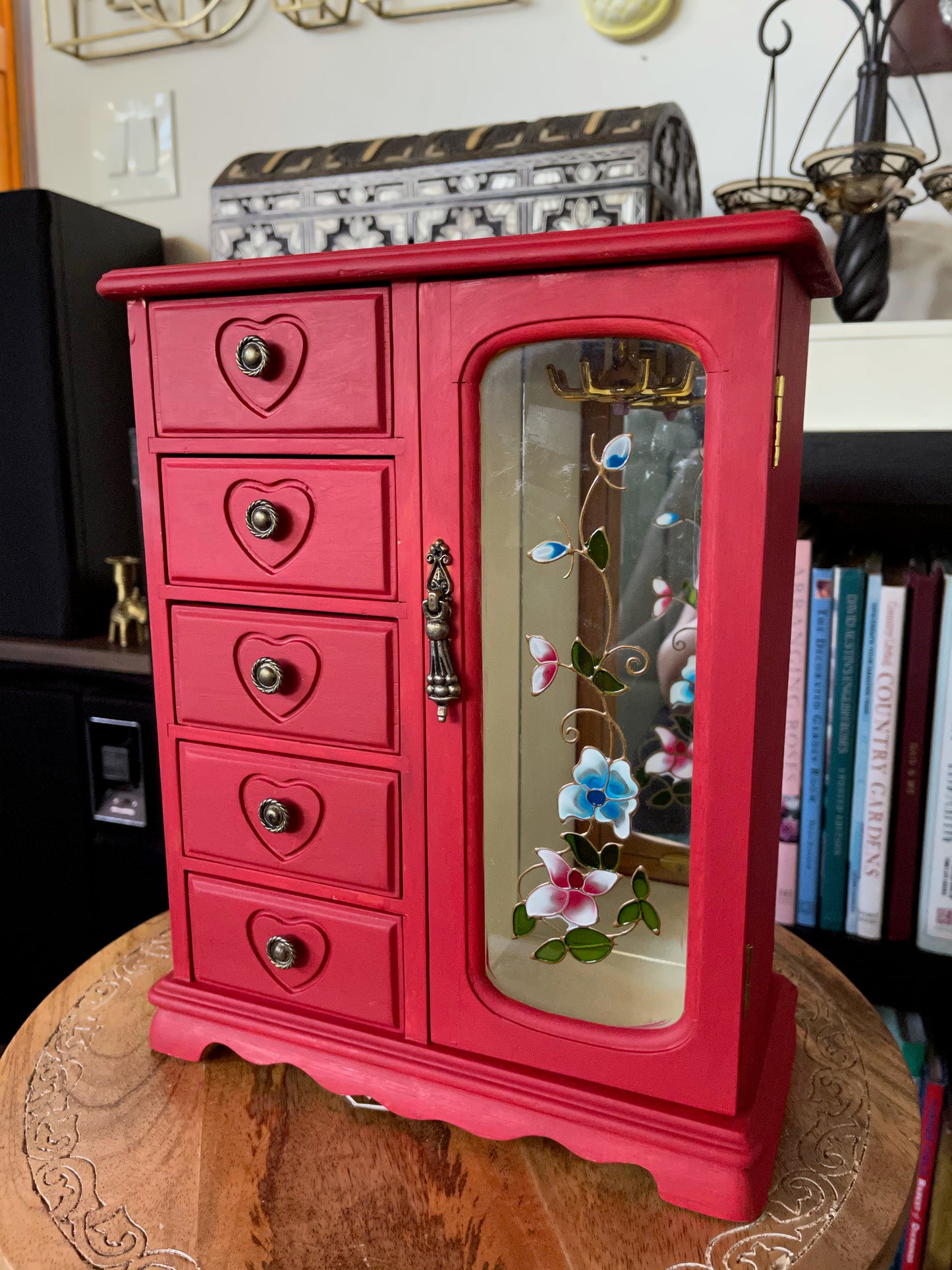 Lovecycled Vintage Red Jewelry Chest