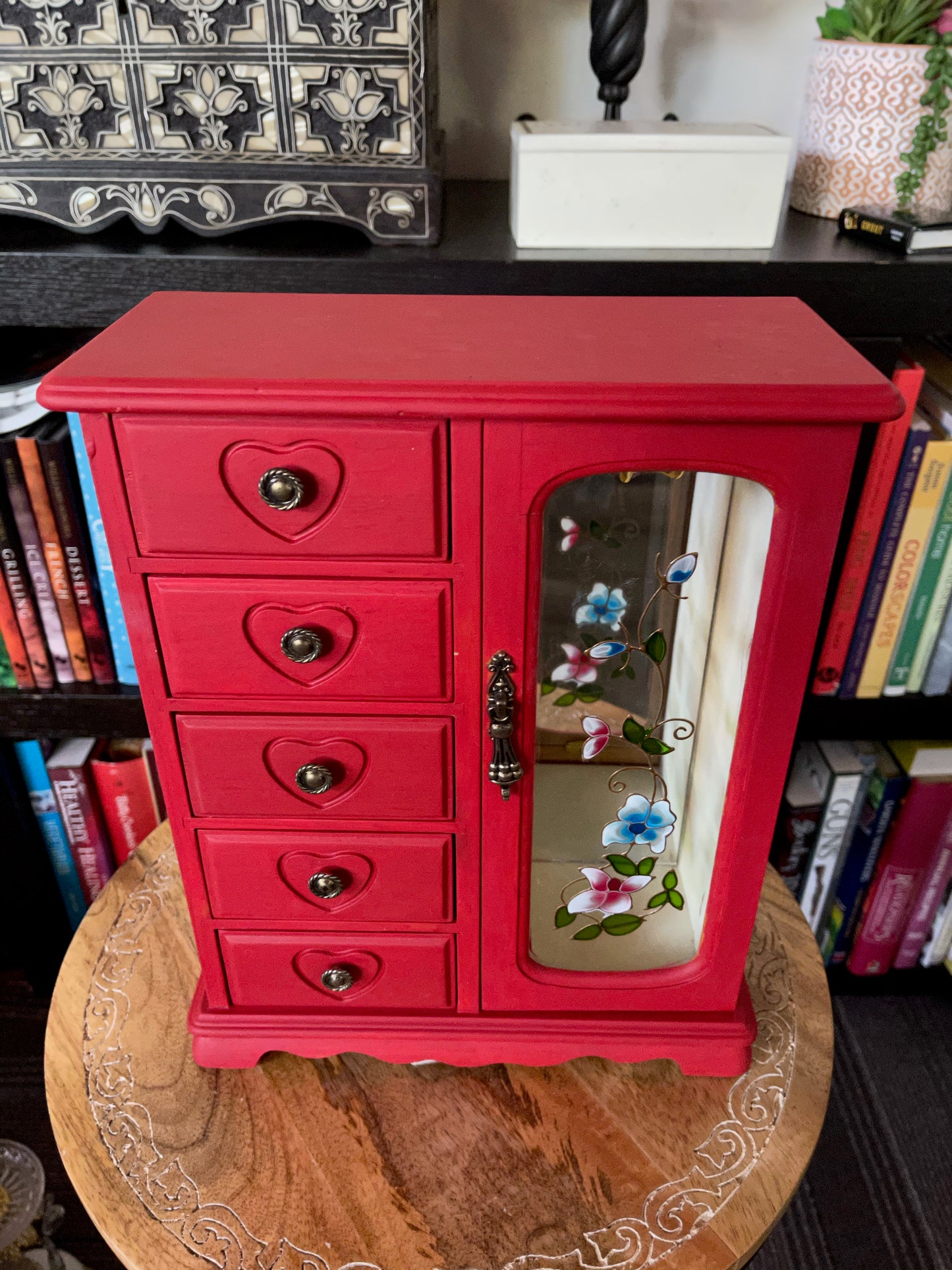 Lovecycled Vintage Red Jewelry Chest