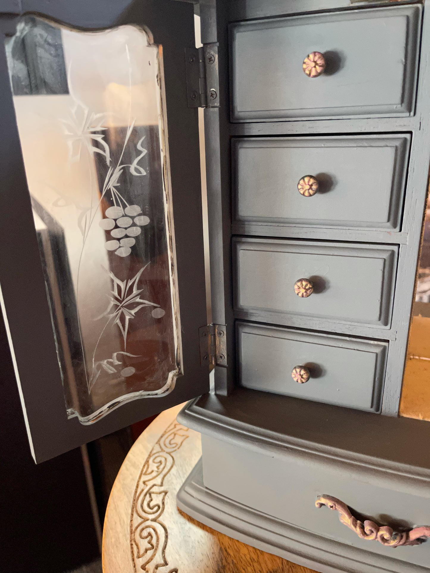 Lovecycled Jewelry Cabinet French Country Inspired