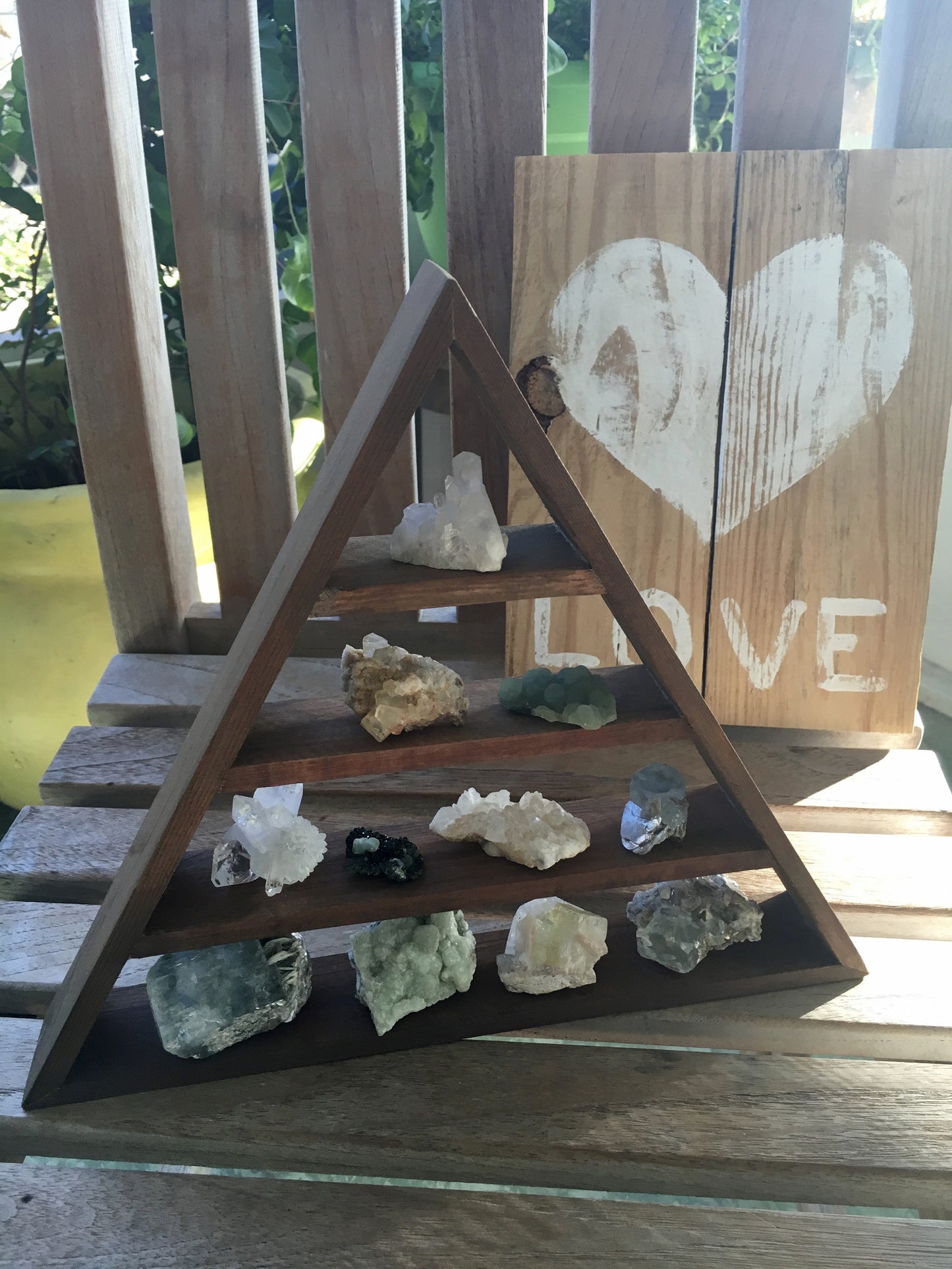 Dark weathered triangle shelf