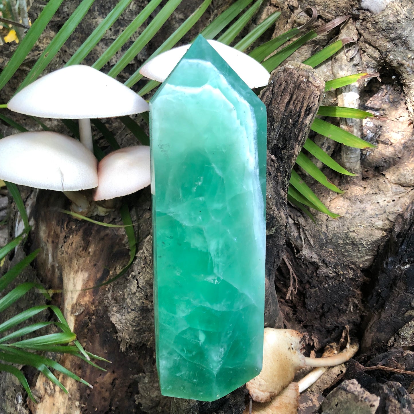 Spectacular "LIGHTNING STRIKE" Green Fluorite Tower, 4 lb Green Fluorite Obelisk, Crystal Magic