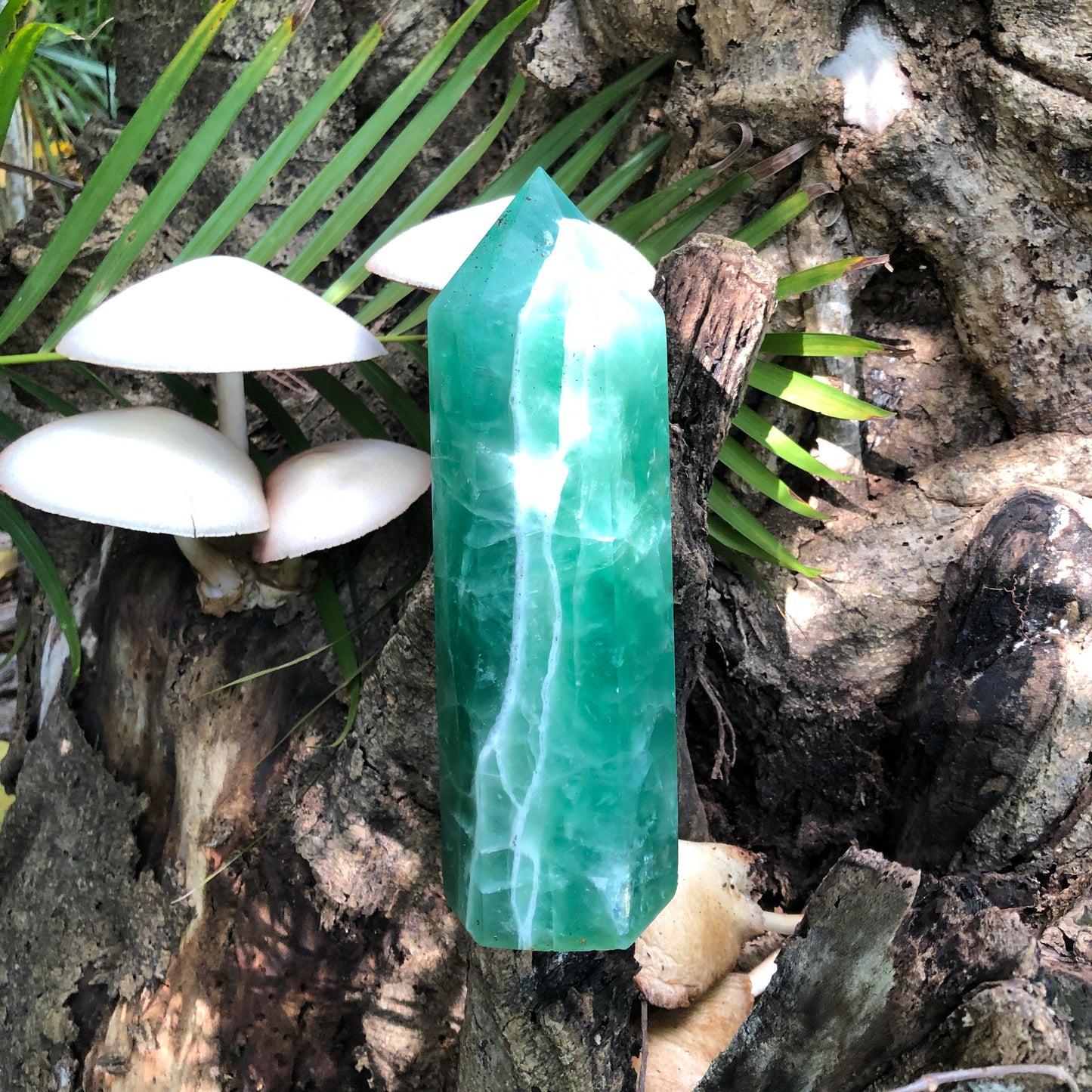 Spectacular "LIGHTNING STRIKE" Green Fluorite Tower, 4 lb Green Fluorite Obelisk, Crystal Magic