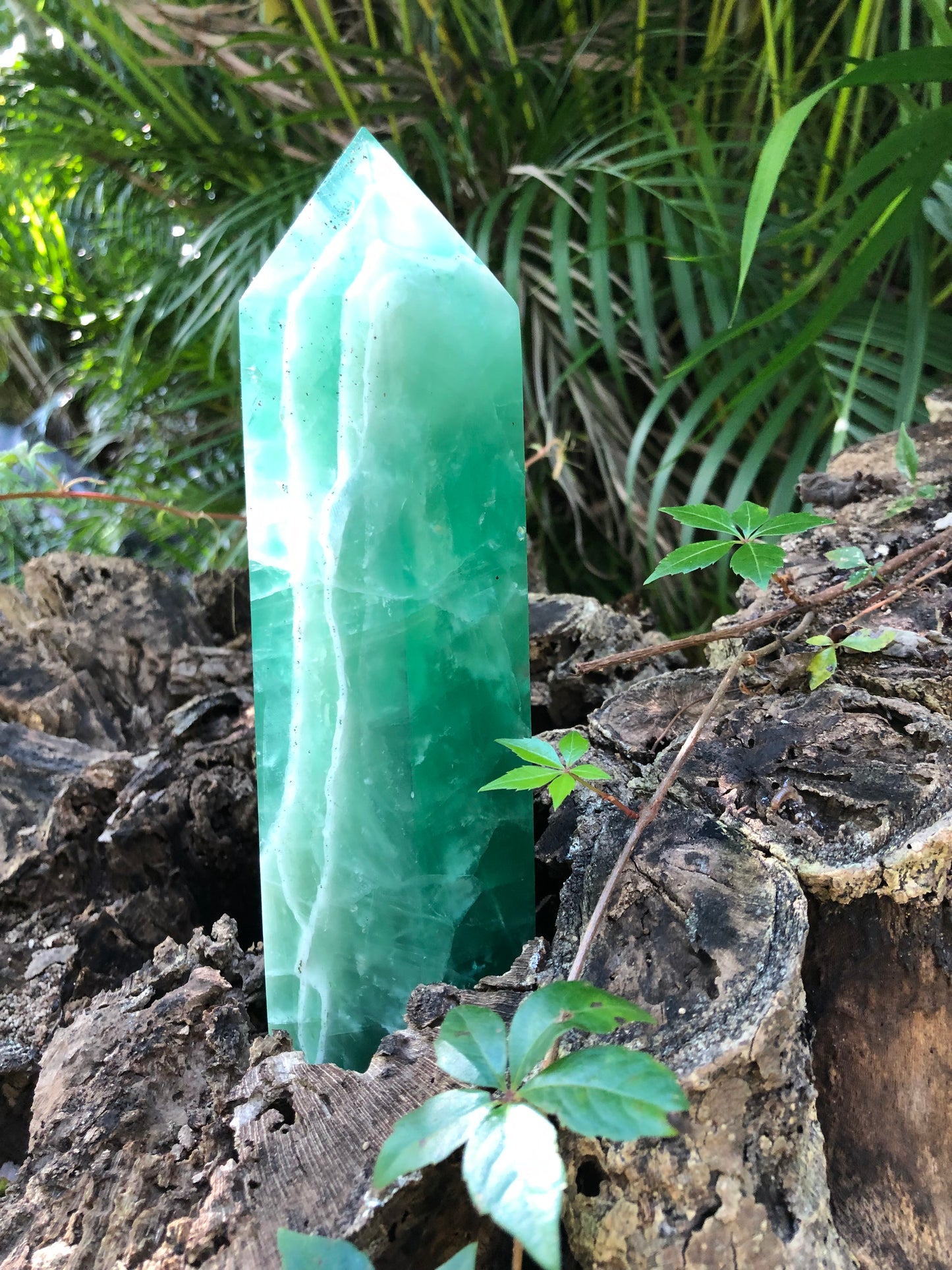 Spectacular "LIGHTNING STRIKE" Green Fluorite Tower, 4 lb Green Fluorite Obelisk, Crystal Magic