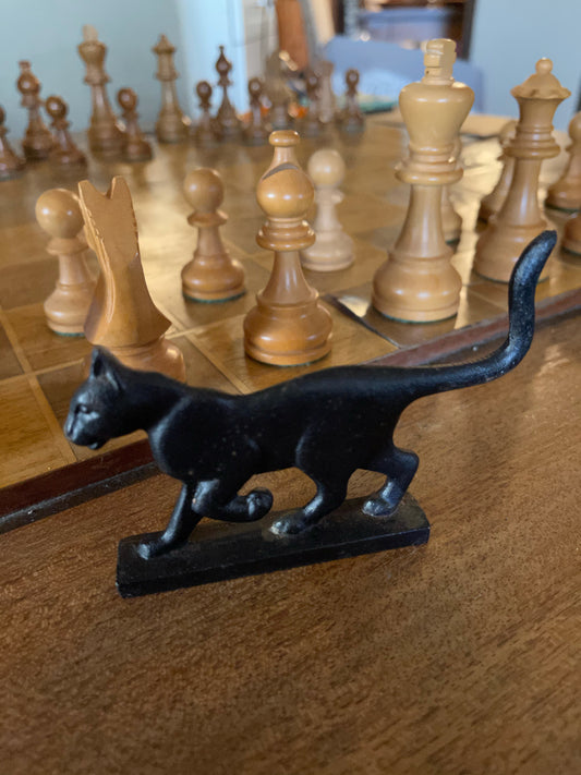 curio cat, black cat Franklin Mint