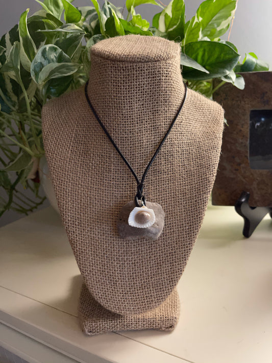 Locally Found and Chosen Hag Stone Necklace, Fairy Stone, Bodhi Jewelry