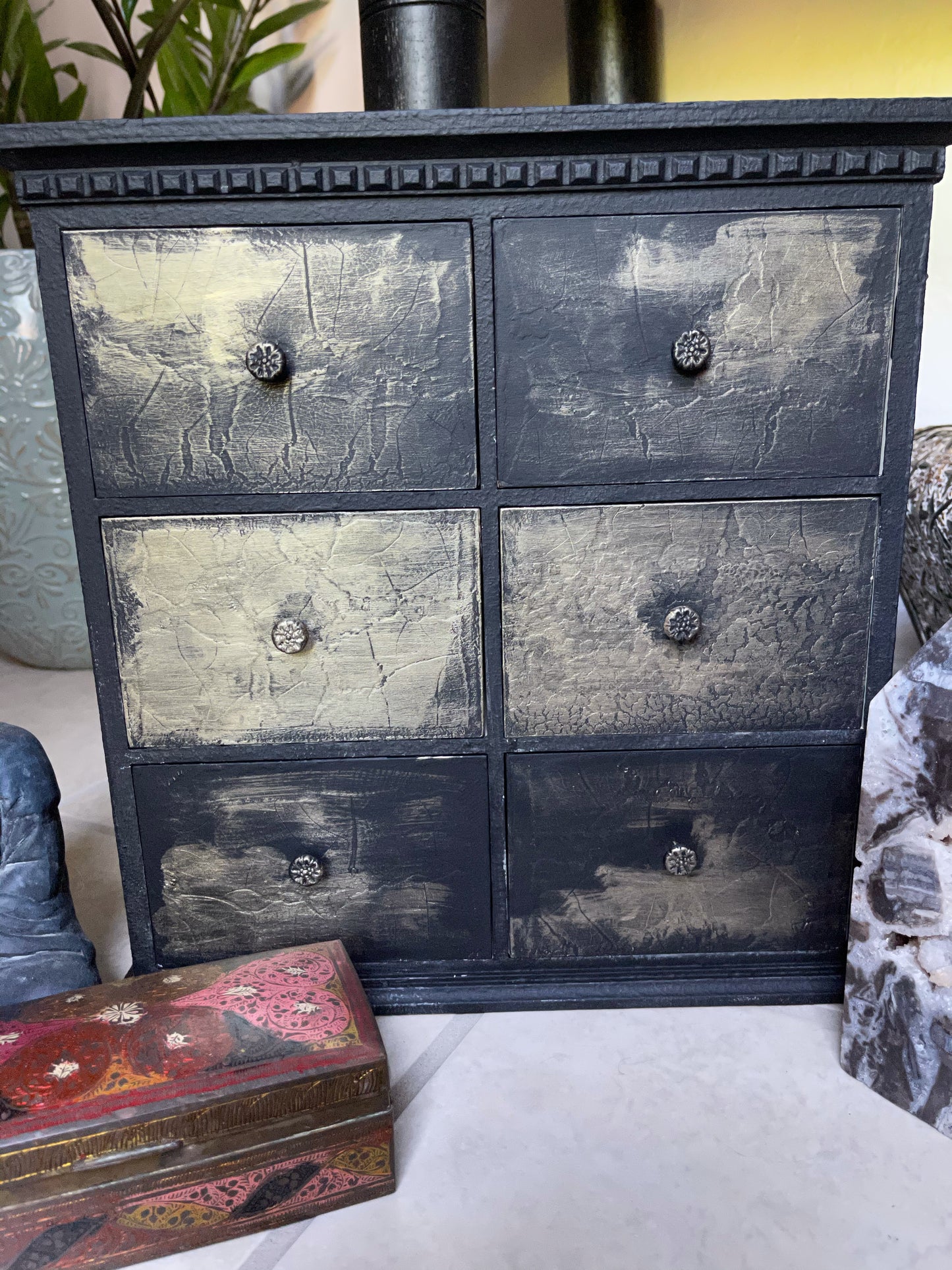 Lovecycled Vintage Cabinet, Black Magic, Home Decor