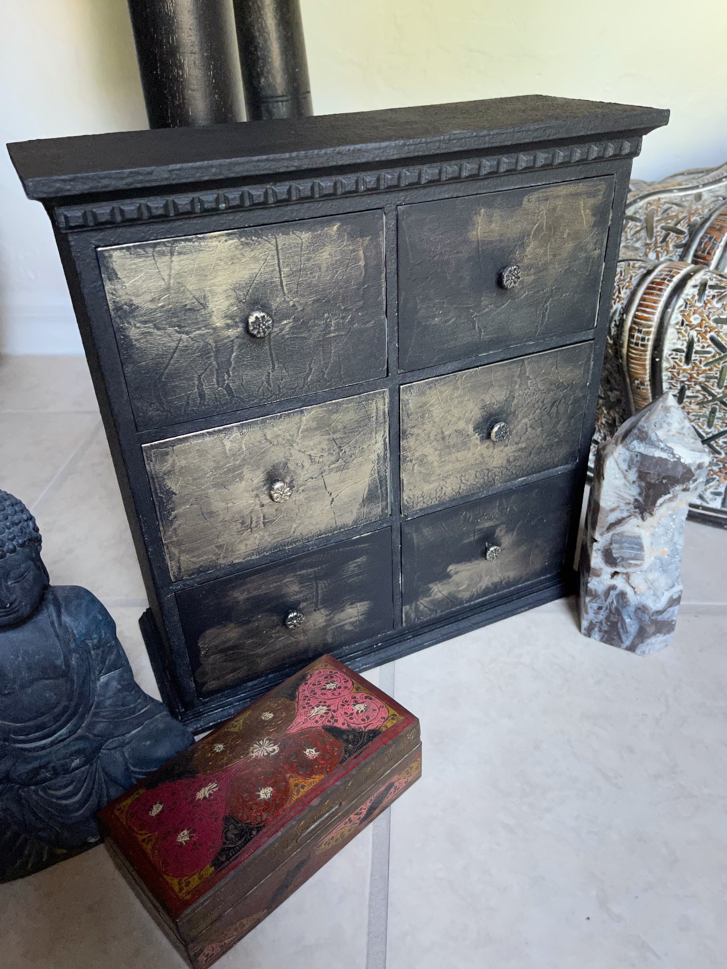 Lovecycled Vintage Cabinet, Black Magic, Home Decor
