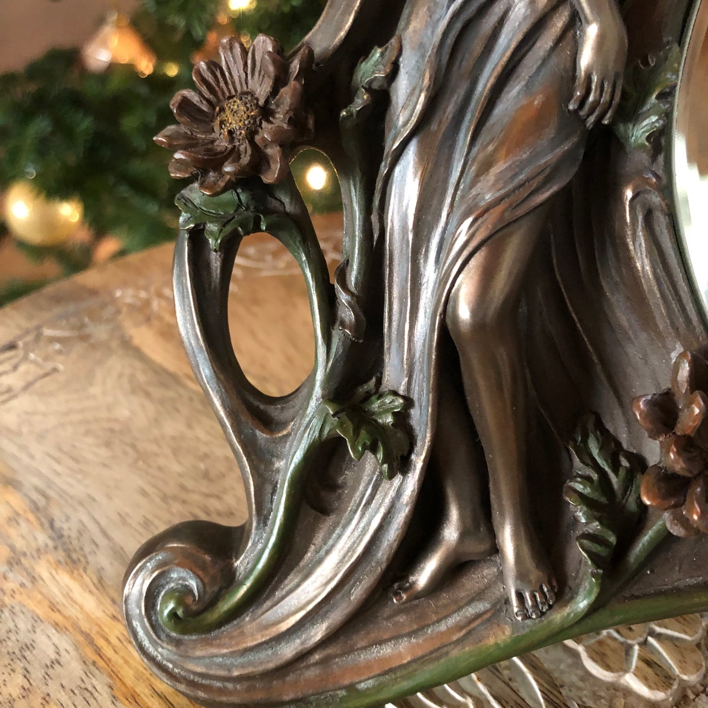 Rare Vintage Victorian Goddess Mirror Old World Vintage