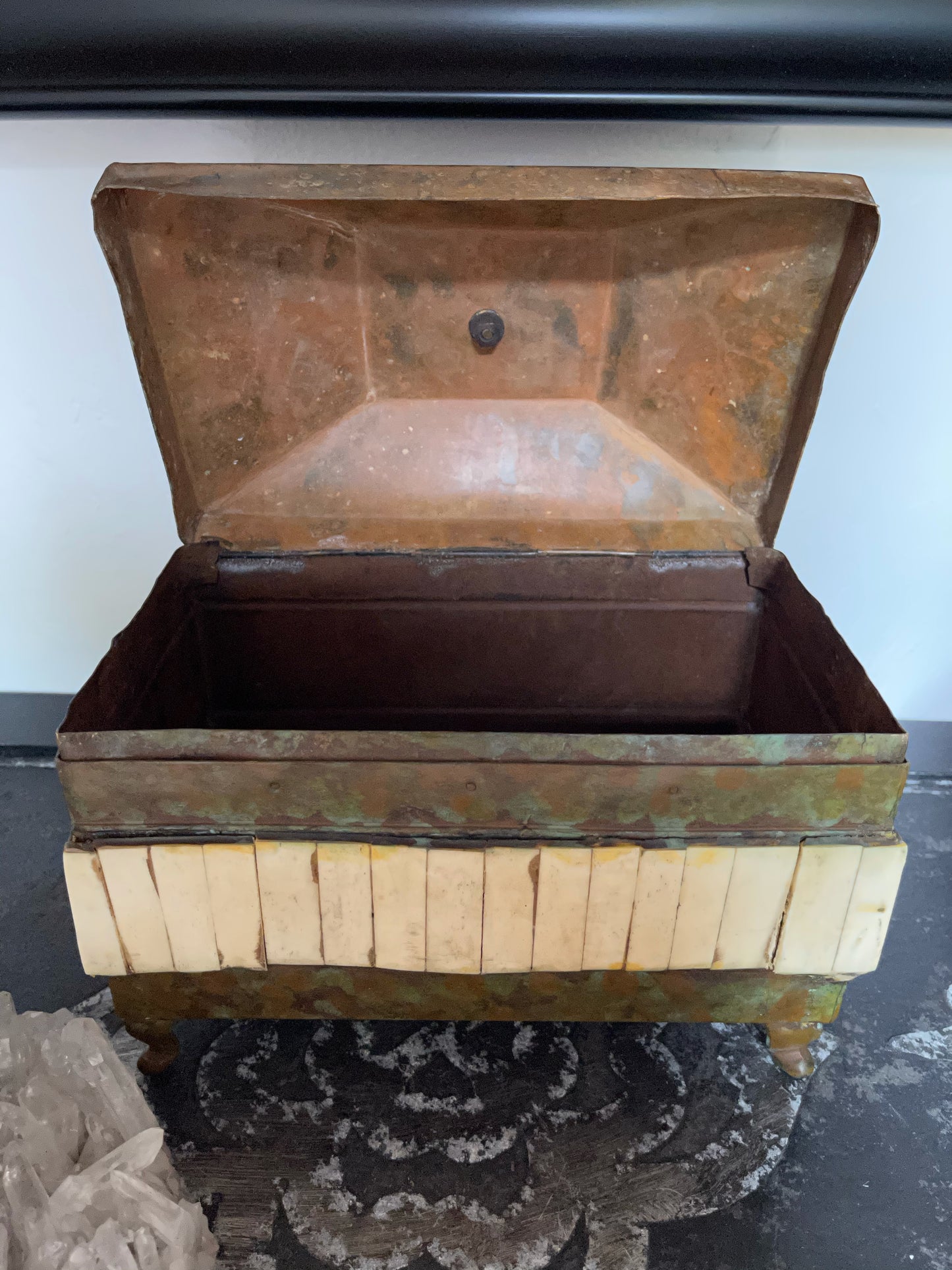 Moroccan Camel Box Chest, West Indies Style, Old World Vintage