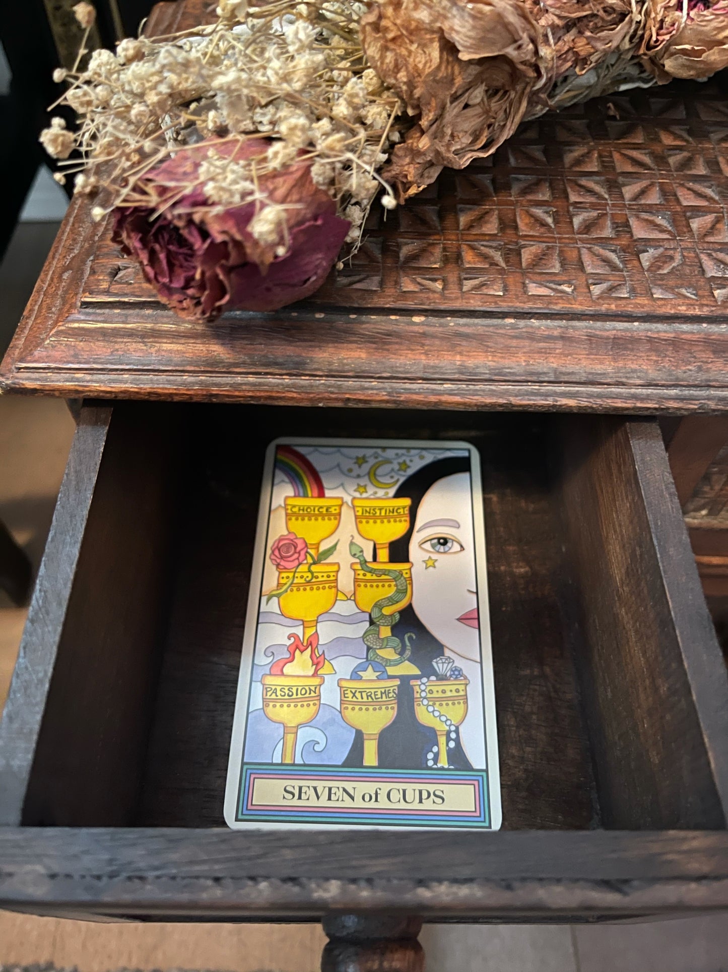 Mystical Box, Oddities, Tarot Card Chest, Old World Vintage