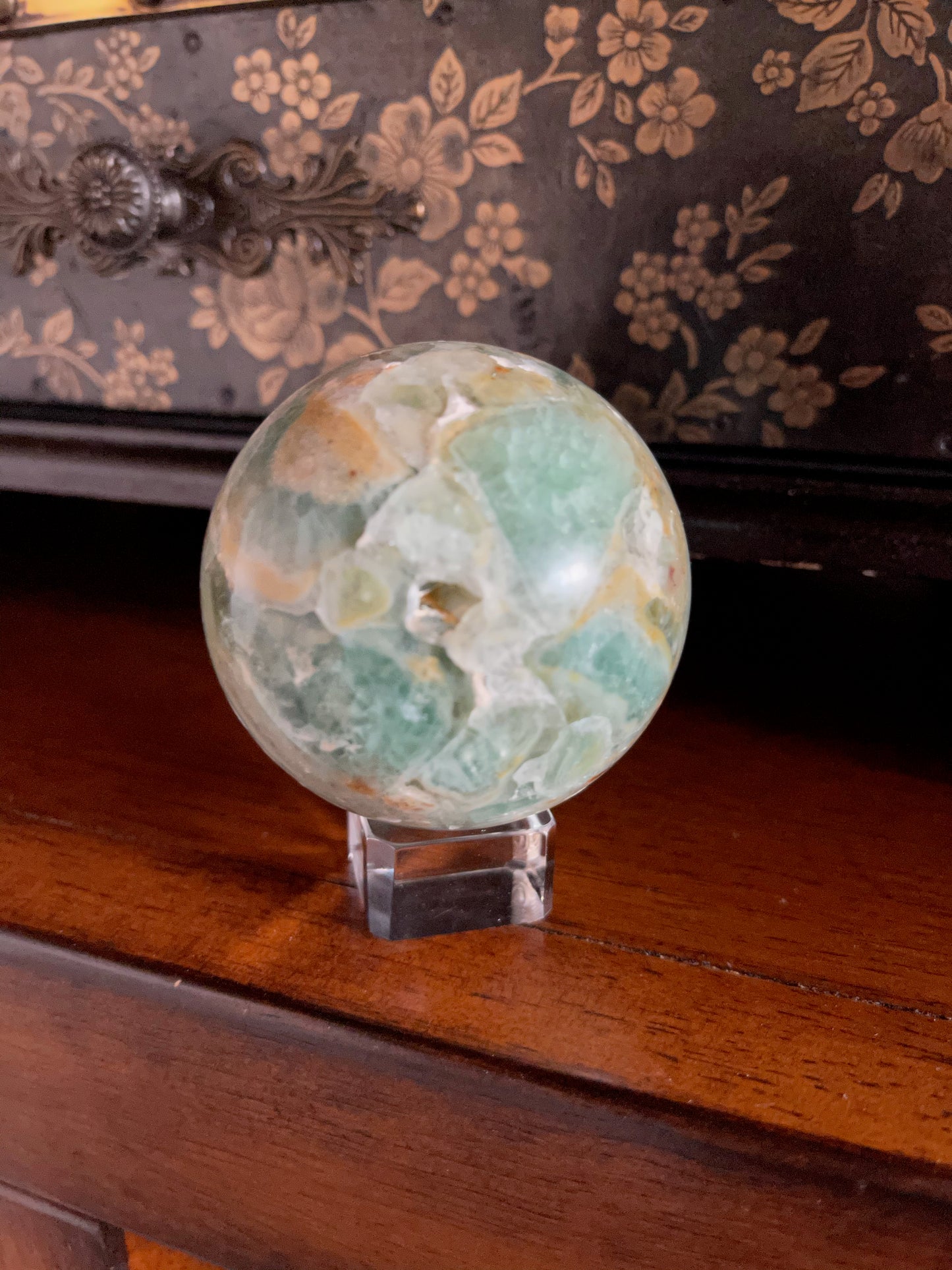 Beautifully Figured Amazonite Sphere,  Crystal Magic