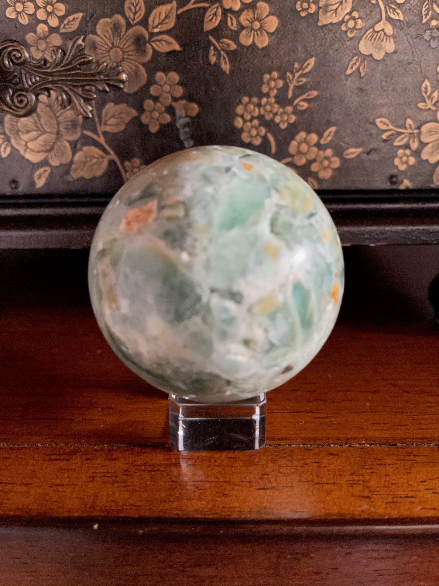 Beautifully Figured Amazonite Sphere,  Crystal Magic