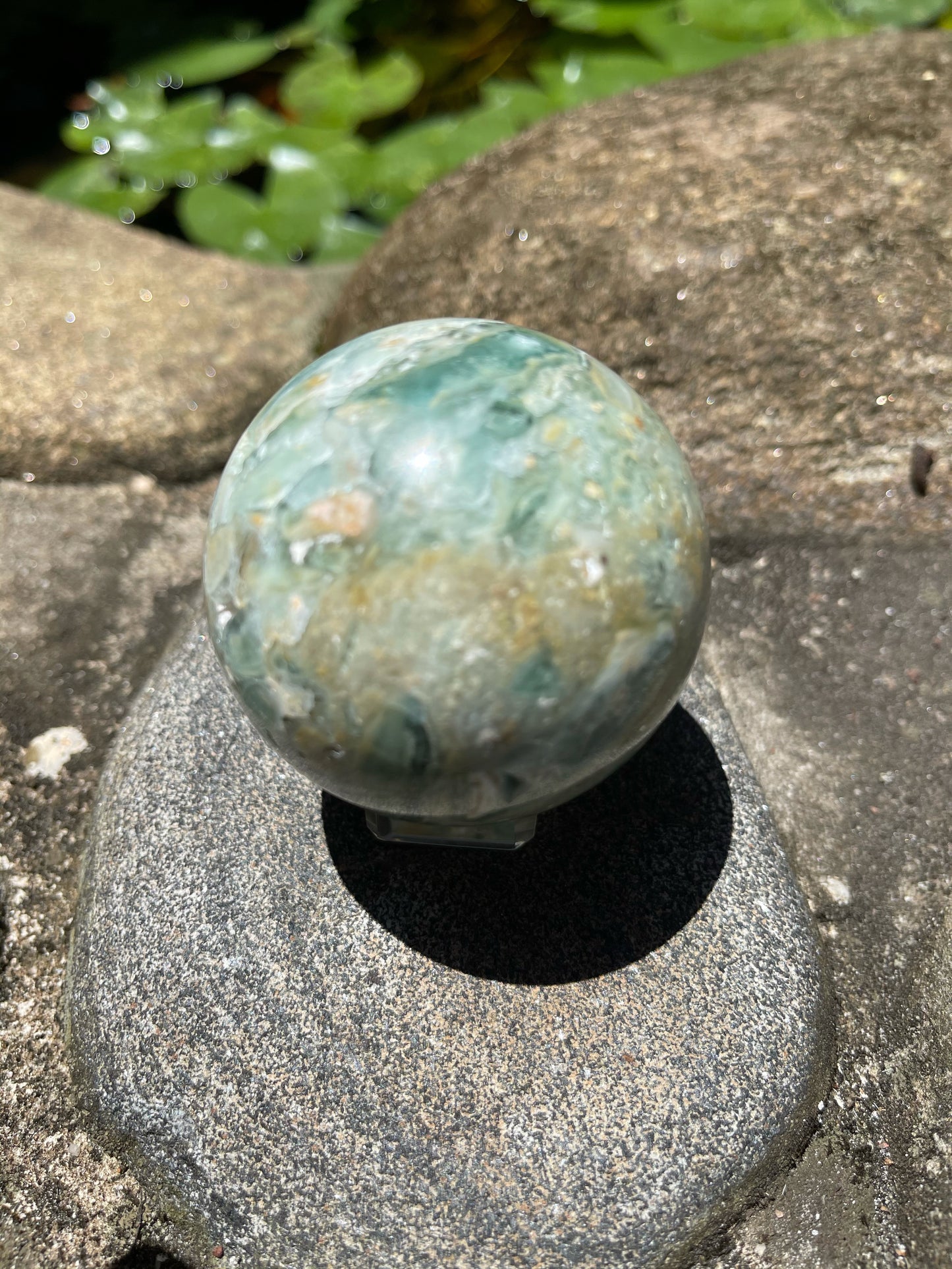 Beautifully Figured Amazonite Sphere,  Crystal Magic