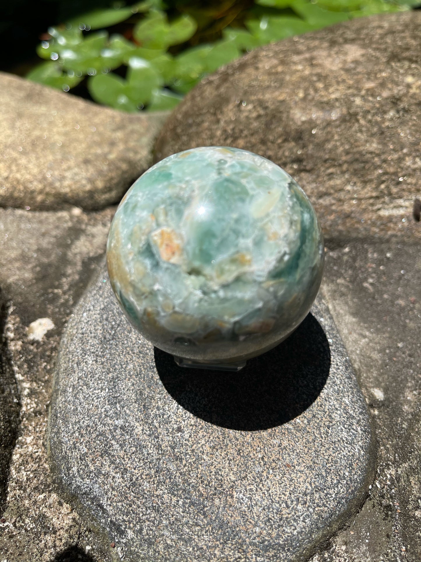 Beautifully Figured Amazonite Sphere,  Crystal Magic