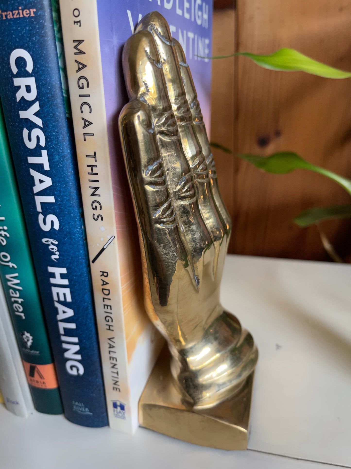 Vintage Brass Hands, Heavy Bookends, Old World Vintage