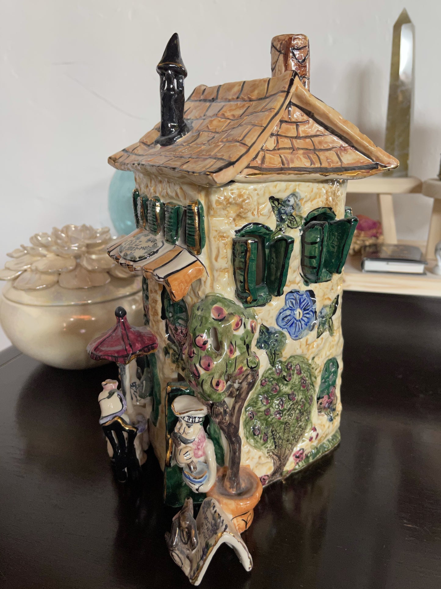 RARE Blue Sky Clayworks, French Neighborhood Chez Jean-Marc Cafe, Home Decor