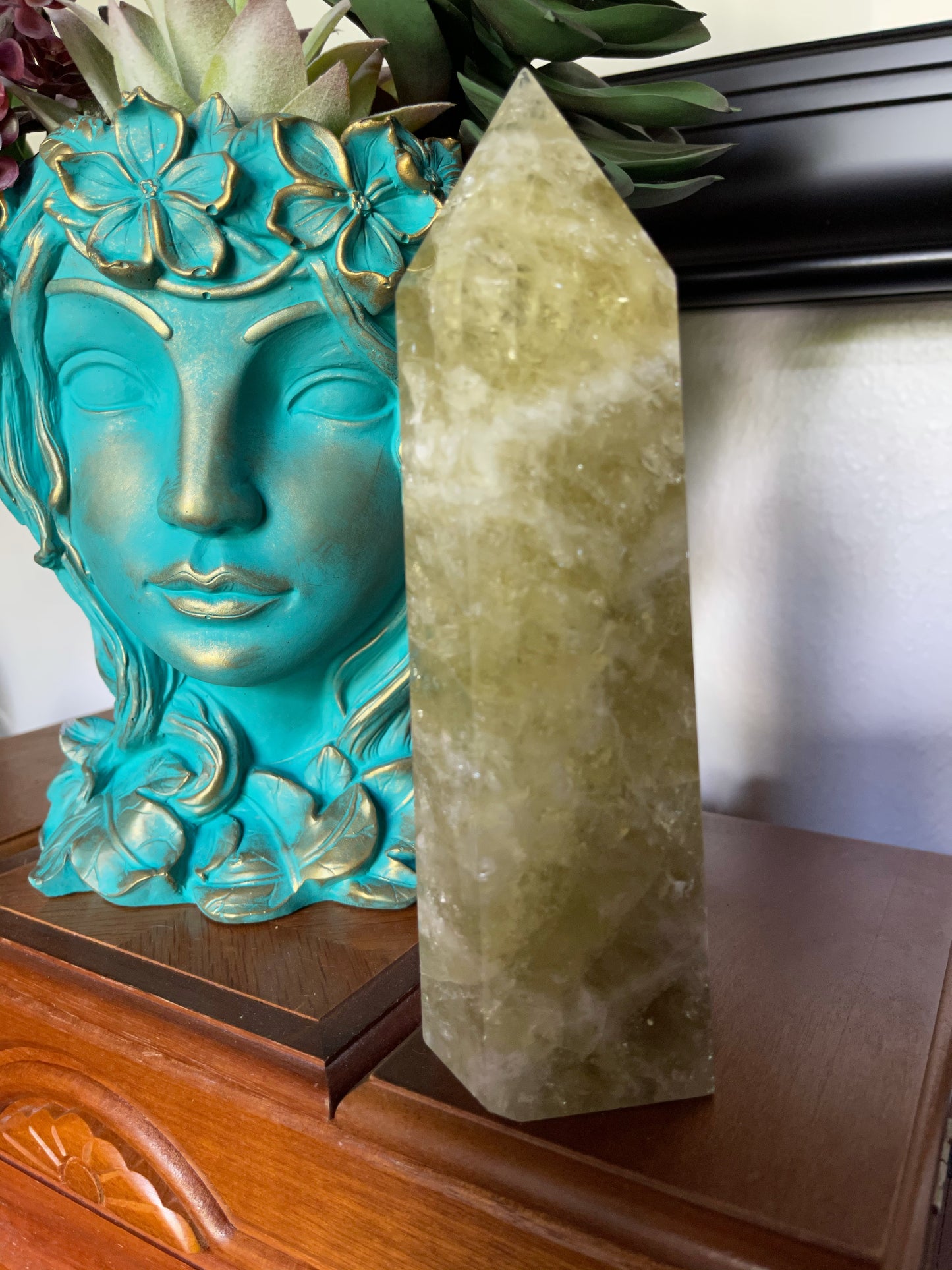 Large Rainbow Citrine Tower, Crystal Magic