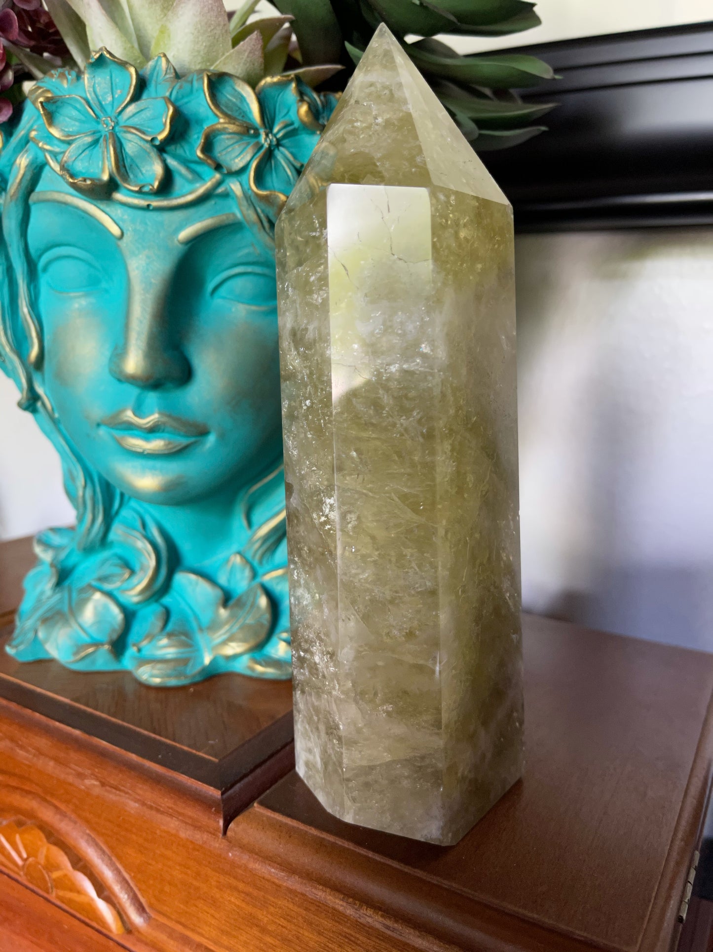 Large Rainbow Citrine Tower, Crystal Magic