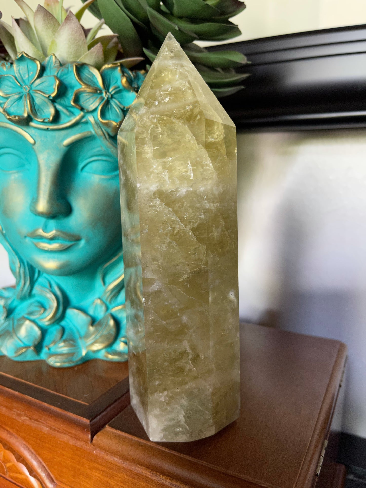 Large Rainbow Citrine Tower, Crystal Magic