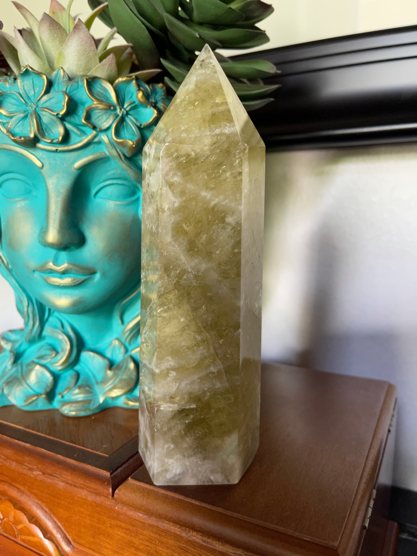Large Rainbow Citrine Tower, Crystal Magic
