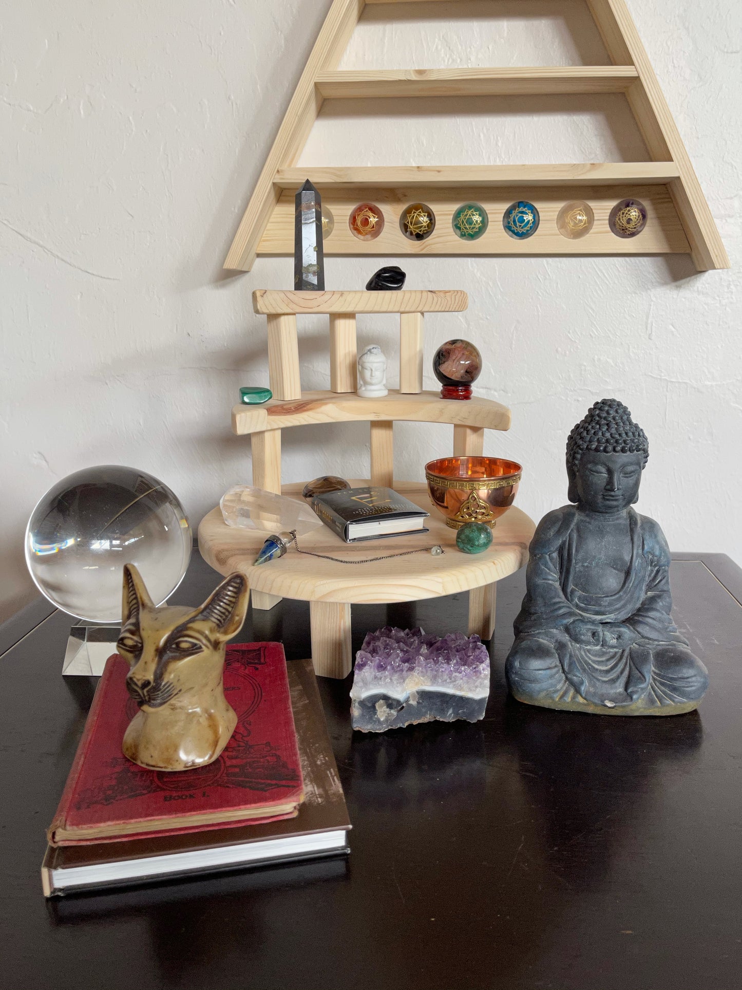 Stacking Moon Meditation Tables, Home Decor