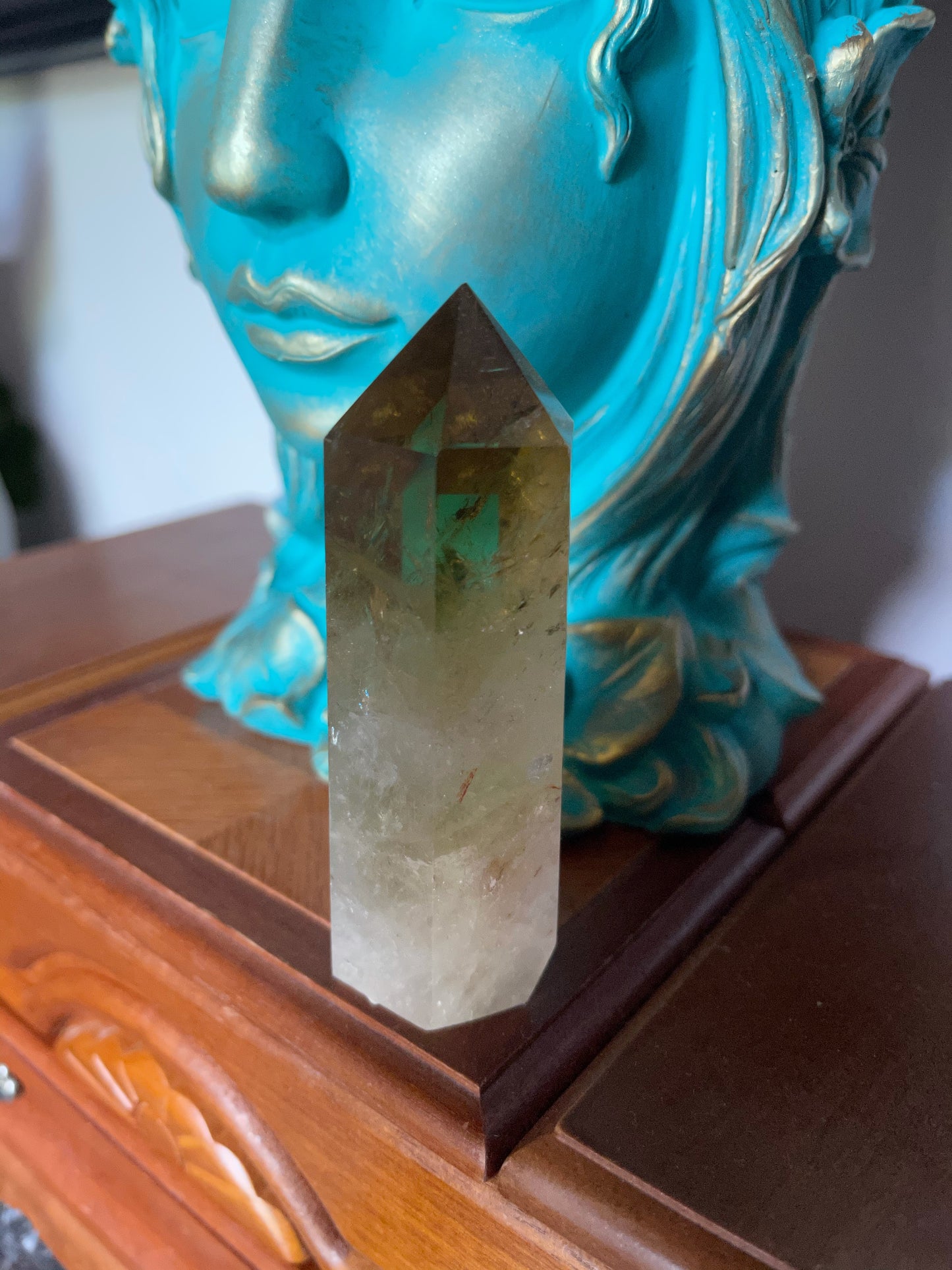 Natural Smoky Citrine Crystal Tower, Crystal Magic