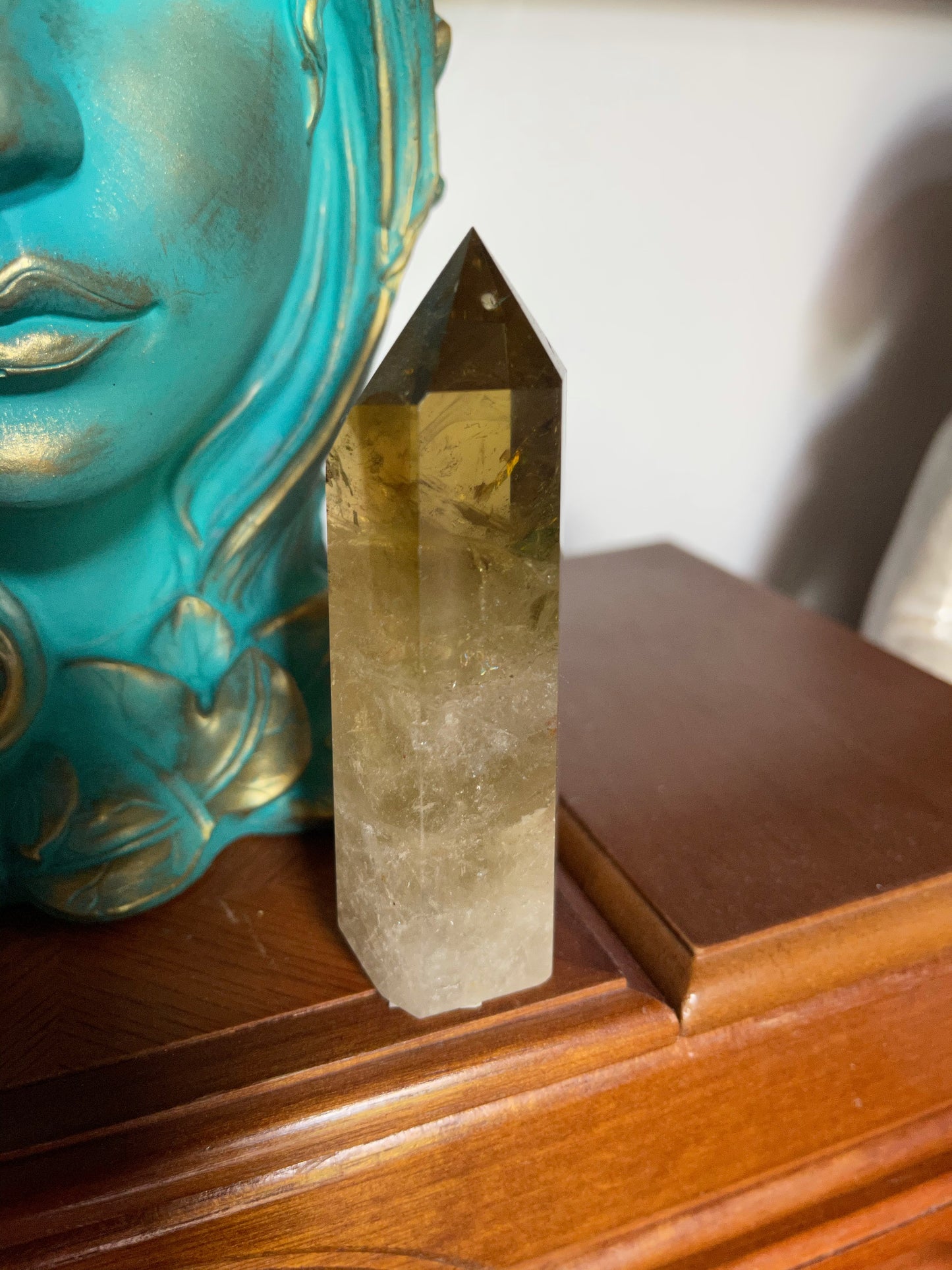 Natural Smoky Citrine Crystal Tower, Crystal Magic