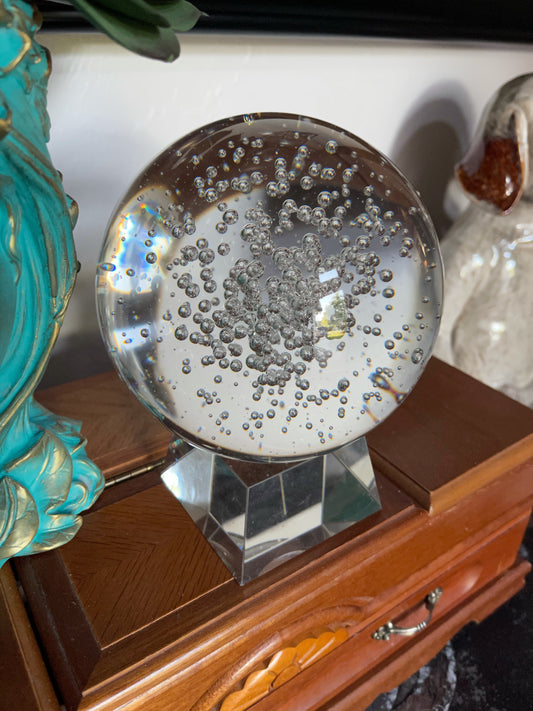 Gorgeous Glass Ball with Bubbles, Crystal Magic