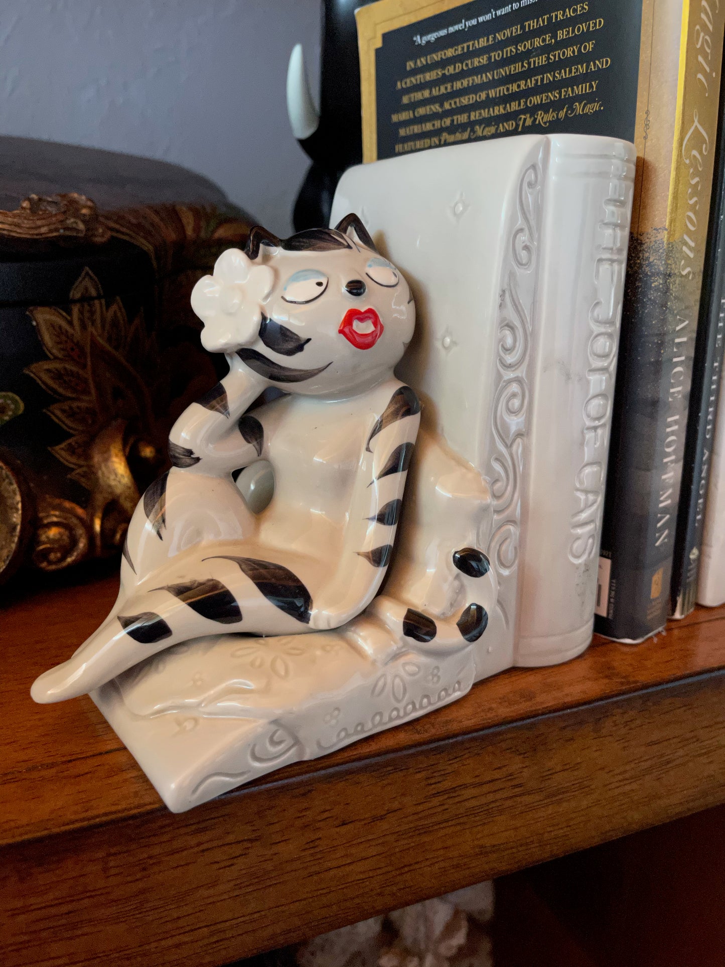 RARE The Joy of Cats Bookends, Comical Cat Bookends, Home Decor