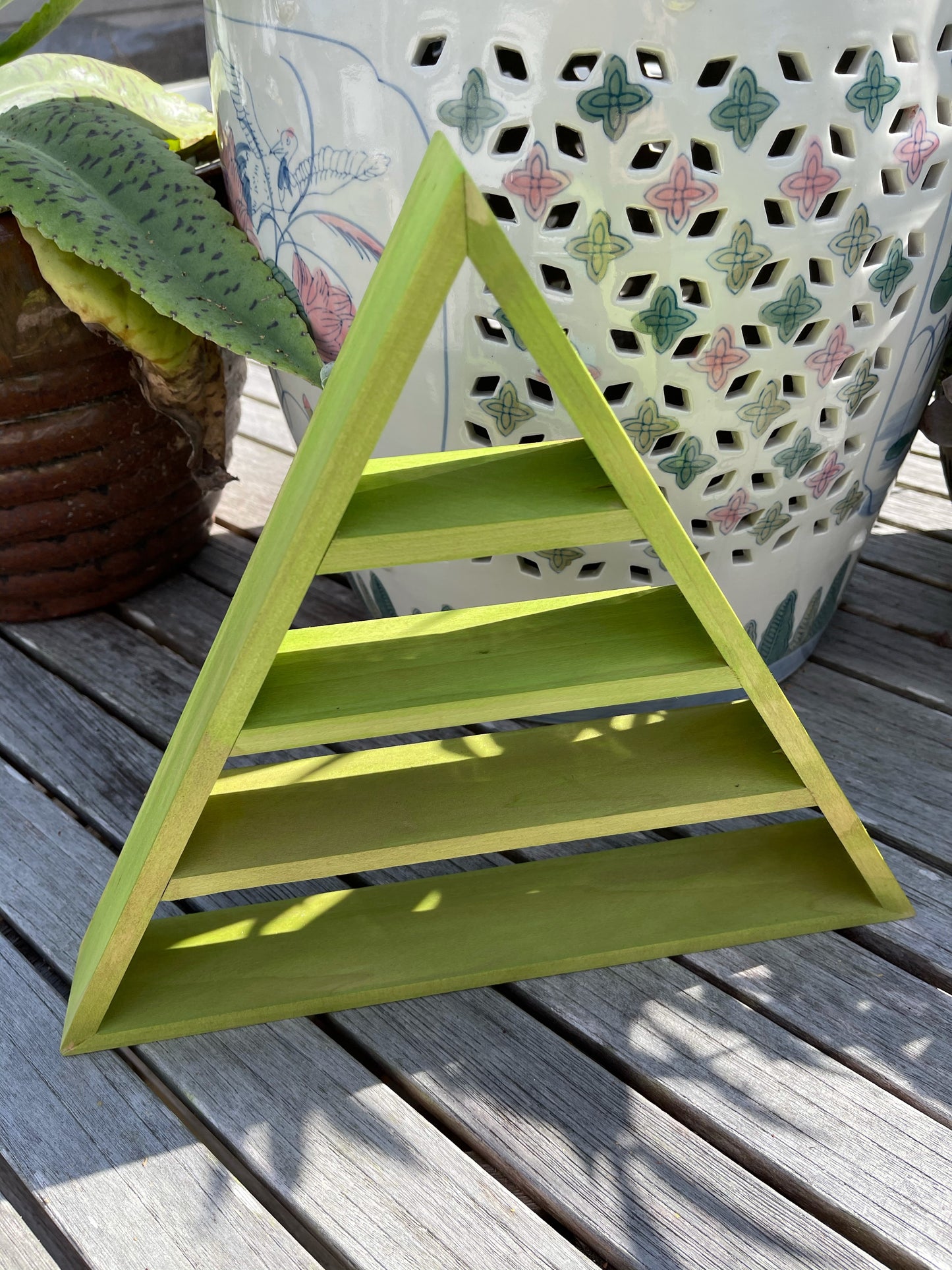 Green Witch Triangle Shelf Verdi Wash,  Home Decor